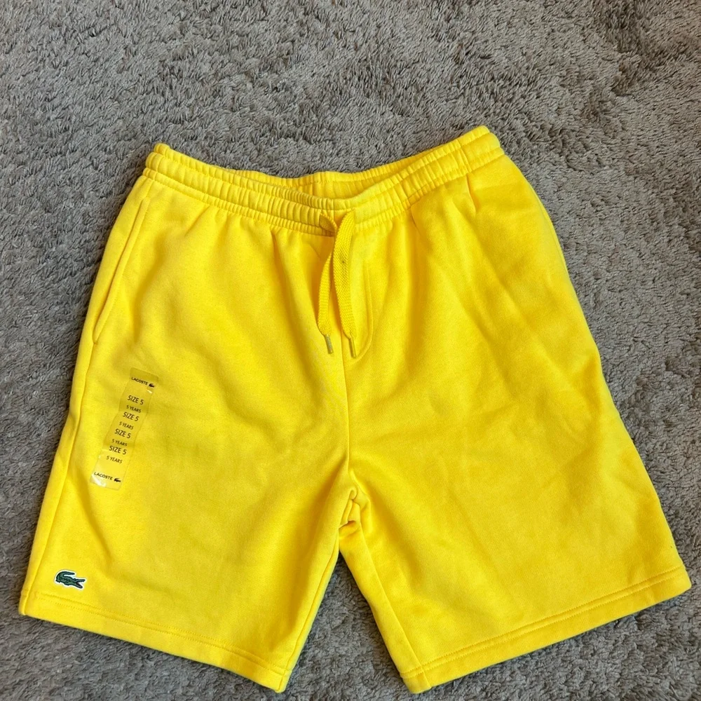 Lacoste Men's Vibrant Yellow Athletic Shorts - Picture 1 of 5